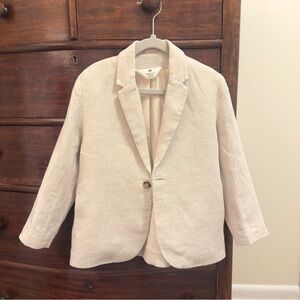 H&M Light Beige Linen Blazer with Button